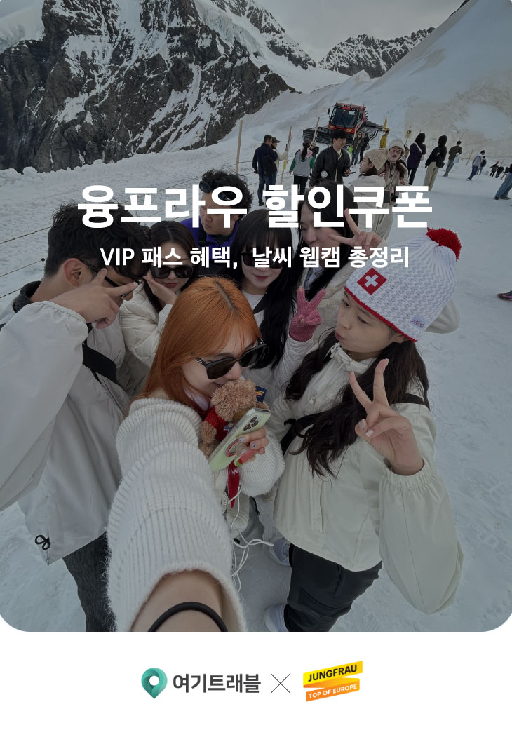 융프라우 VIP 패스 동신 항운 할인쿠폰, 신라면, 날씨 웹캠, 전망대 가는법 총정리!